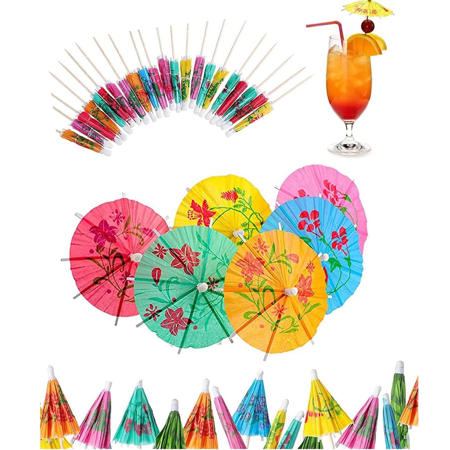 Cocktail Drink Umbrella Picks Toothpicks